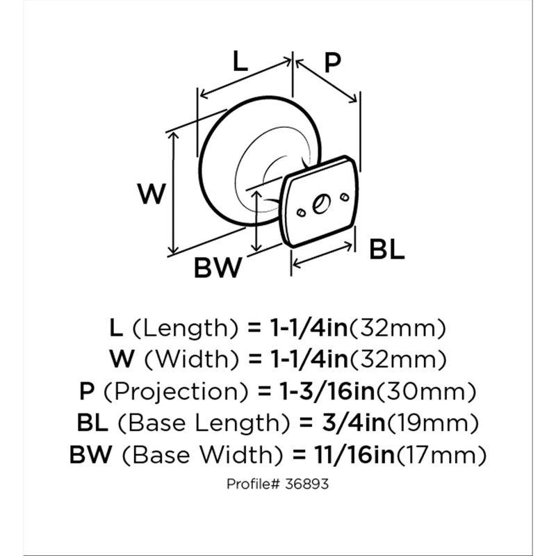 Amerock Surpass Cabinet or Furniture Knob, 1-1/4 inch (32mm) Diameter