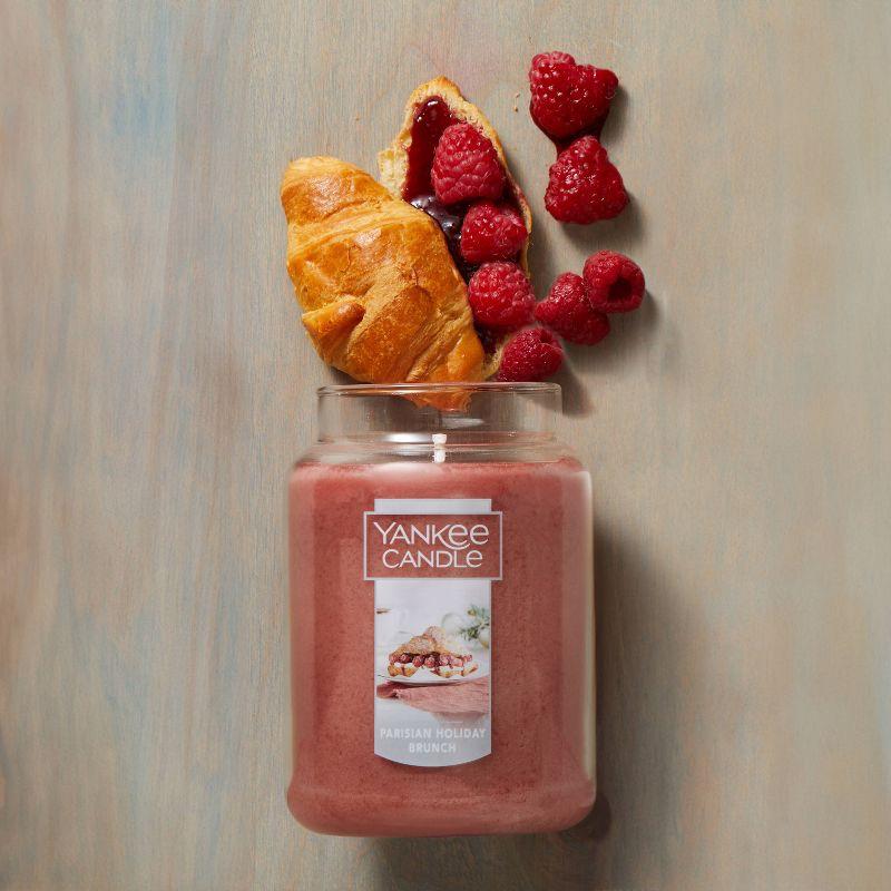 Yankee Candle Glass Parisian Holiday Brunch Original Jar Candle 22oz