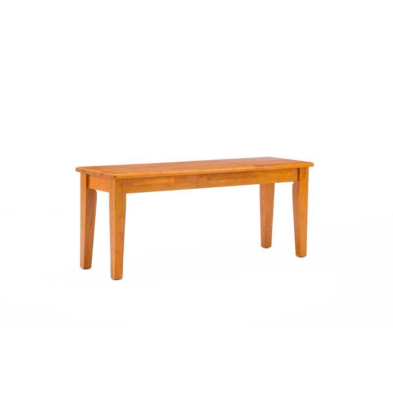 Eco-Friendly Rubberwood Shaker Style 45'' Dining Bench in Oak