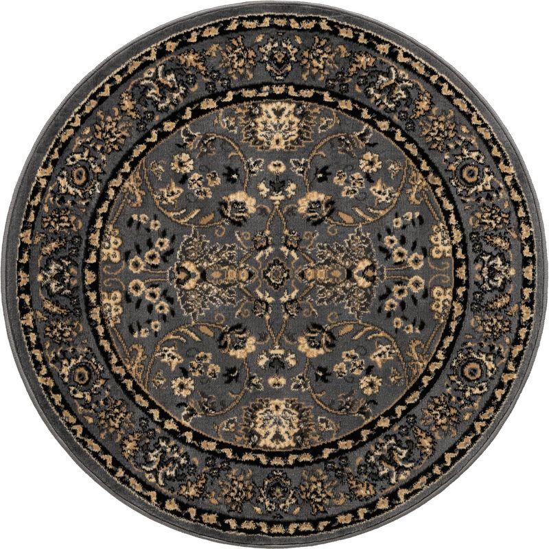 Unique Loom 4' 0 x 4' 0 Sialk Hill Washington Gray Area Rug