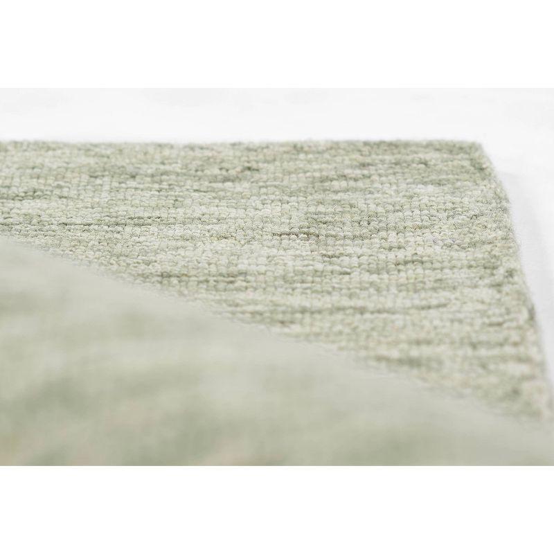 Momeni 2'x3' James Solid Handtufted Accent Rug Sage Green: Wool, Low Pile, Indoor, Rectangle, Cotton Backing