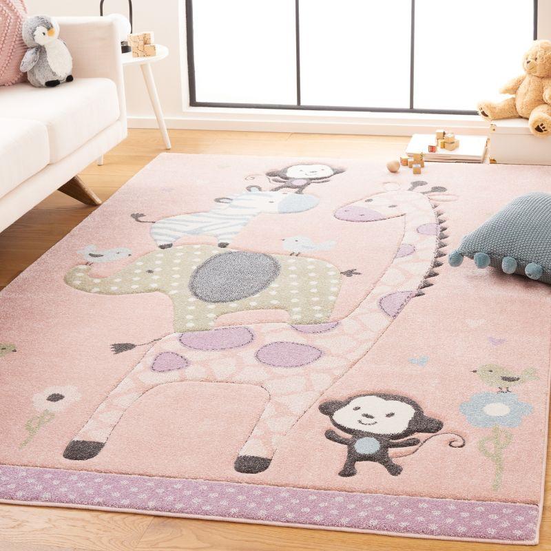 Carousel Kids  CRK120 Loomed Indoor Area Rug - Blush Pink - 4'x6' - Safavieh