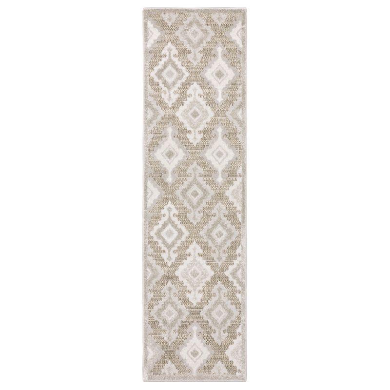 Oriental Weavers Tangier TAN08 Beige/ Grey Indoor Area Rug - 2'3" x 7'6"