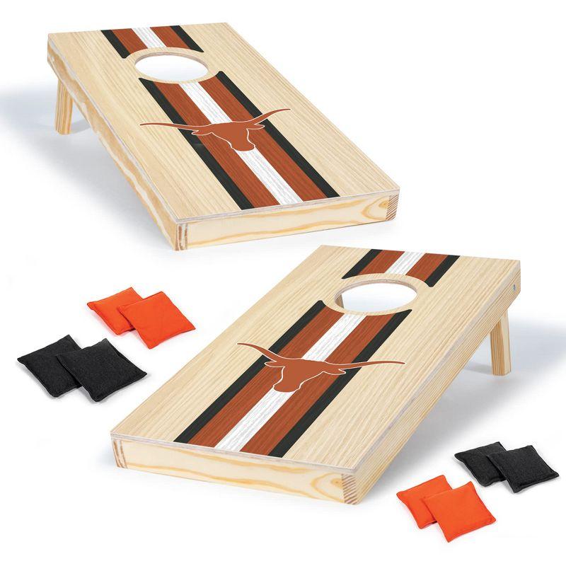 Texas Longhorns 1'x2' Natural Wood Cornhole Set with Bean Bags