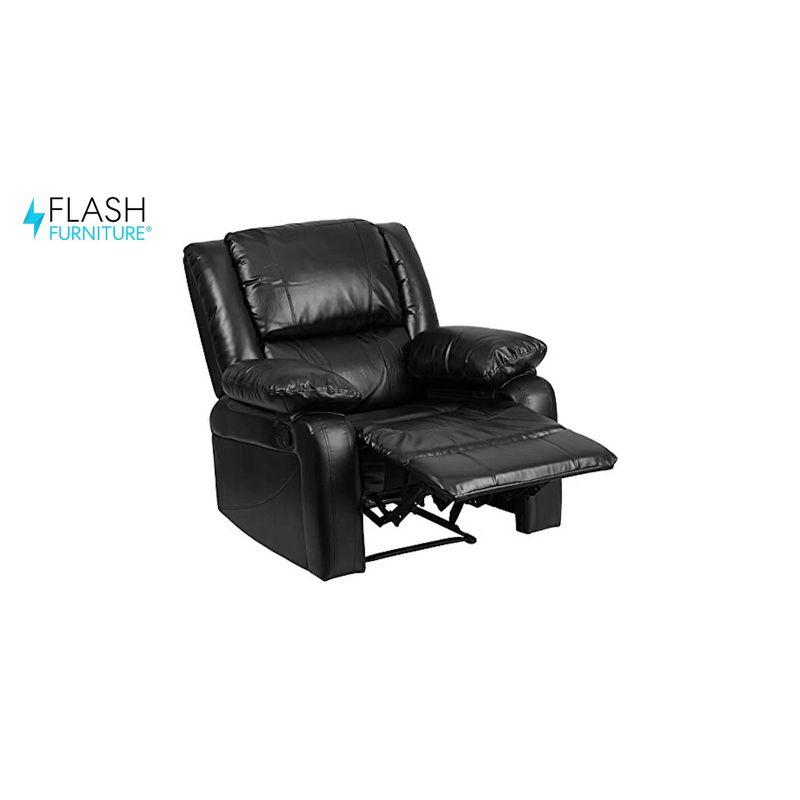 Gray LeatherSoft Recliner with Metal Frame