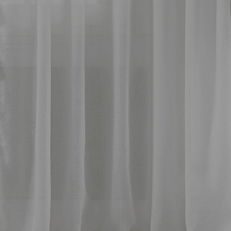 Charcoal Cotton Tab-Top Sheer Ruffle Window Curtain Panel