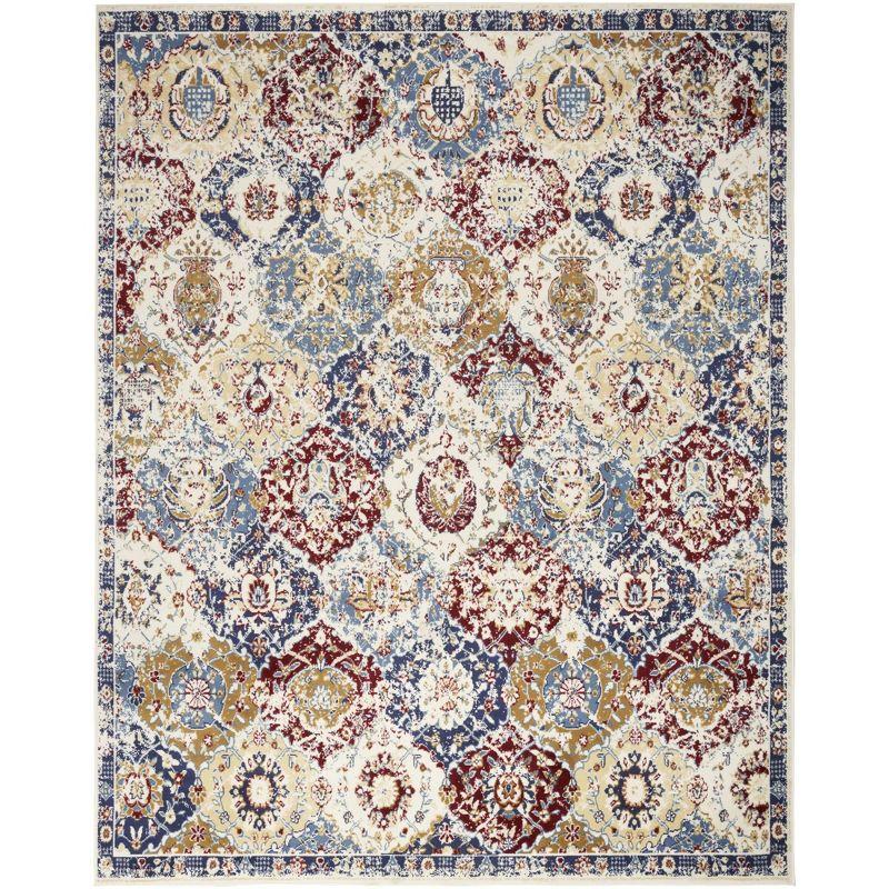 Grafix Blue Multicolor Synthetic 8' x 10' Rectangular Area Rug