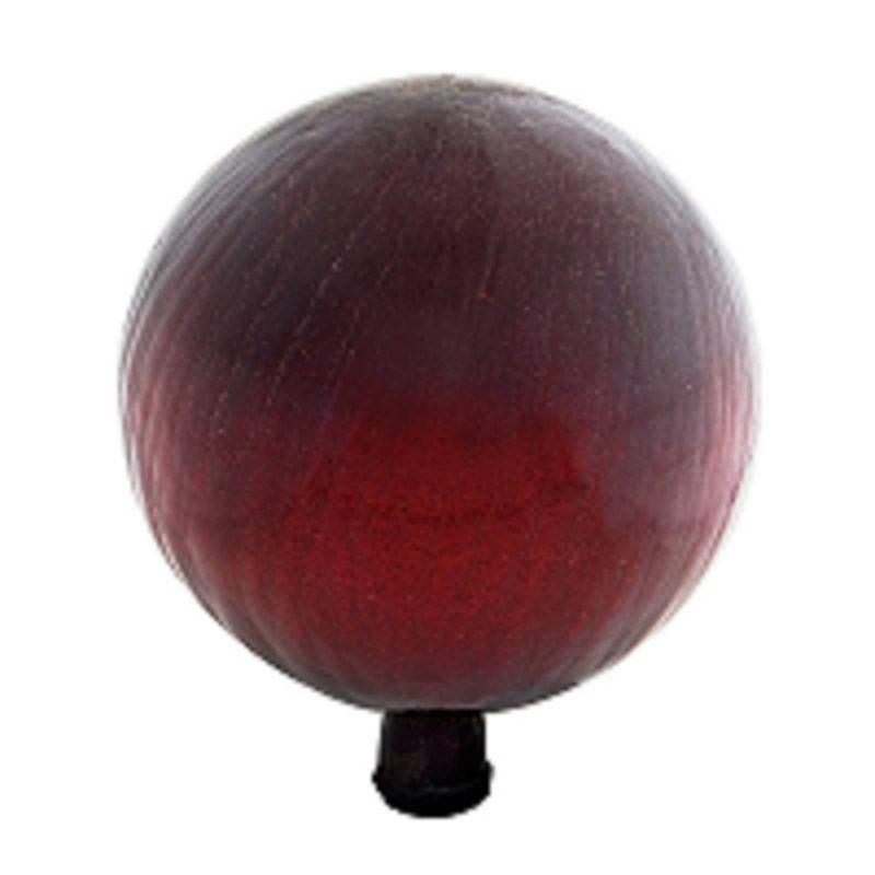 12-Inch Red Crackle Glass Garden Gazing Globe