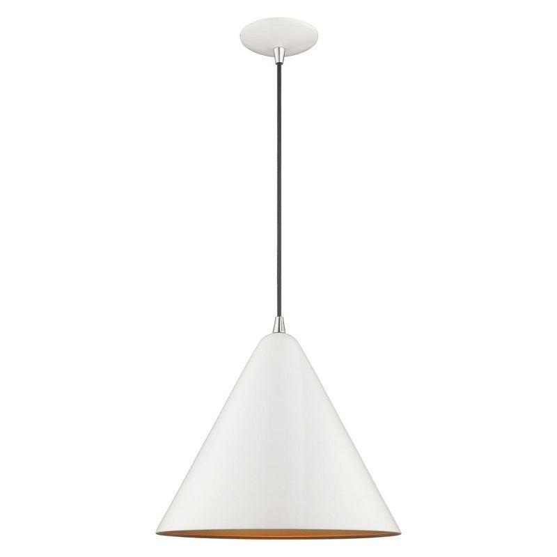 Livex Lighting Dulce 1 - Light Pendant in  Shiny White