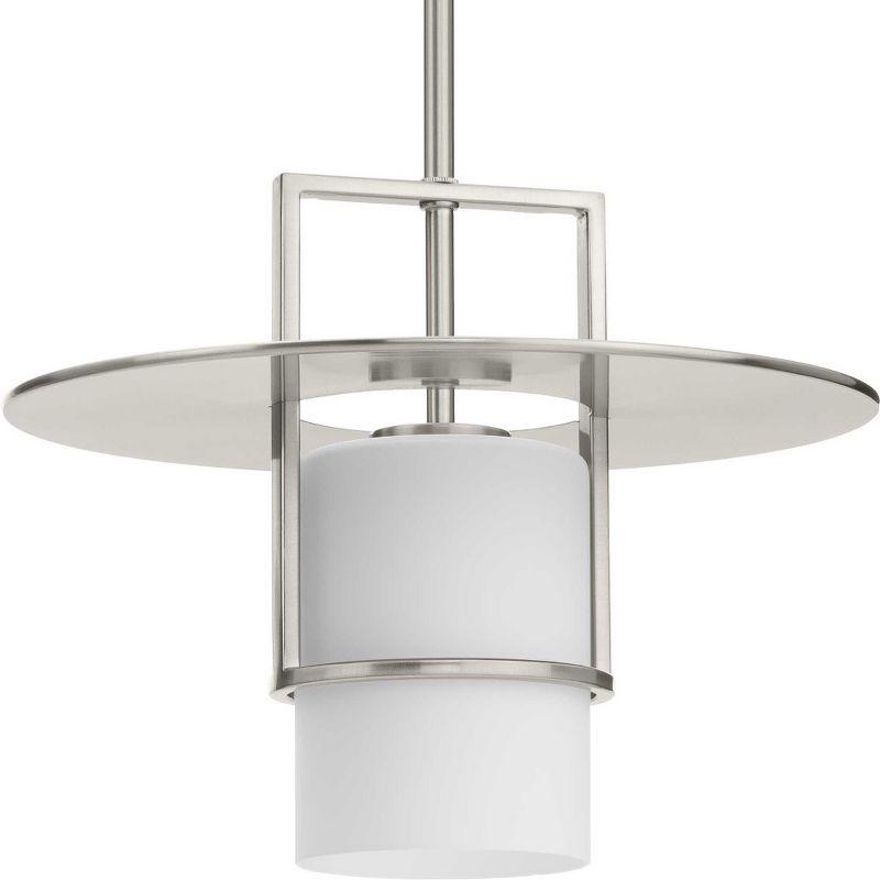 Mystic Brushed Bronze Pendant Light with Etched Glass Shade