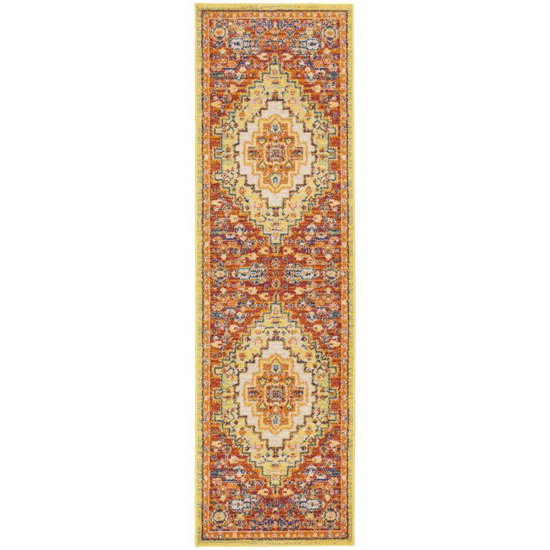 Nourison Allur Bohemian Indoor Rug Red Multicolor 2'3" x 7'6"