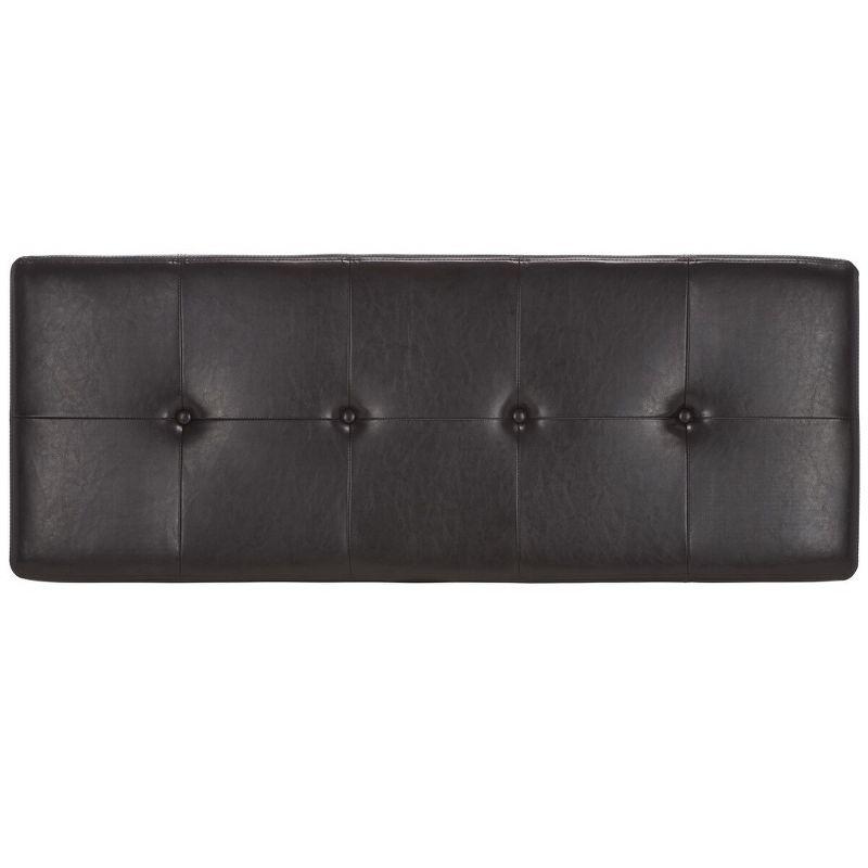 Maiden Large Tufted Storage Bench - Brown - Safavieh