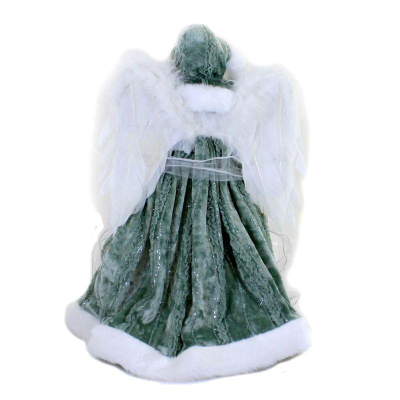 Tree Topper Finial 16.25 In Green Angel Tree Topper Free Standing Christmas Tree Toppers