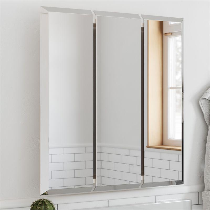 Cyprus 24-Inch Wood Medicine Cabinet Mirror in White