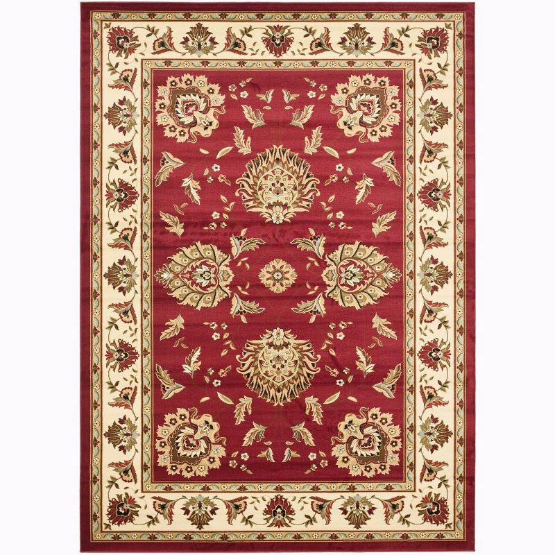 Lyndhurst LNH555 Power Loomed Area Rug - Red/Ivory - 6'7"x9'6" - Safavieh