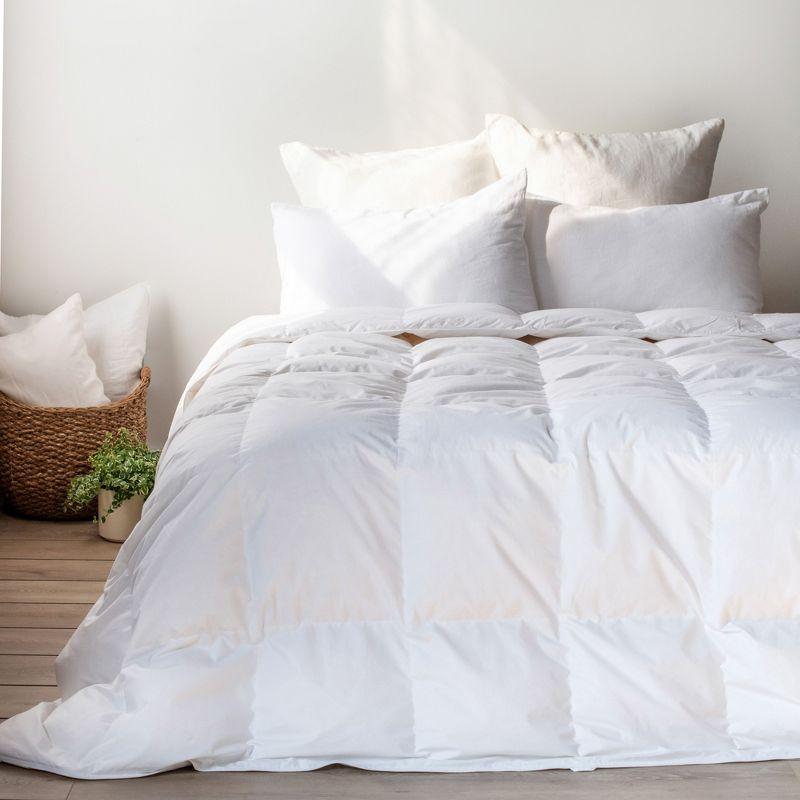 Full White Cotton Feather & Down Duvet Comforter