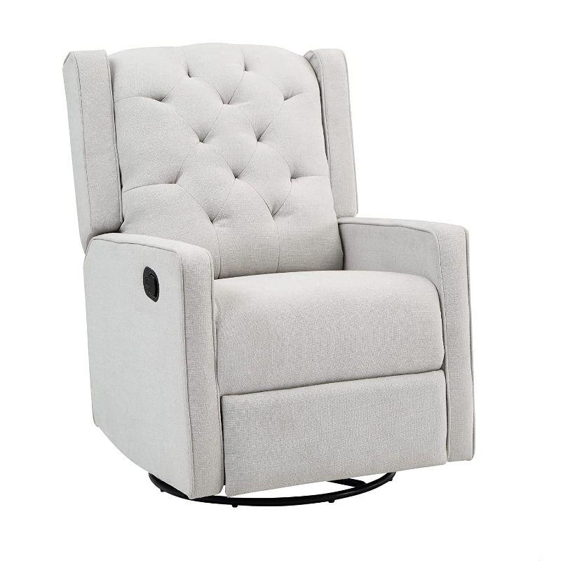 AFG Baby Furniture Ava Swivel Glider Recliner, Gray