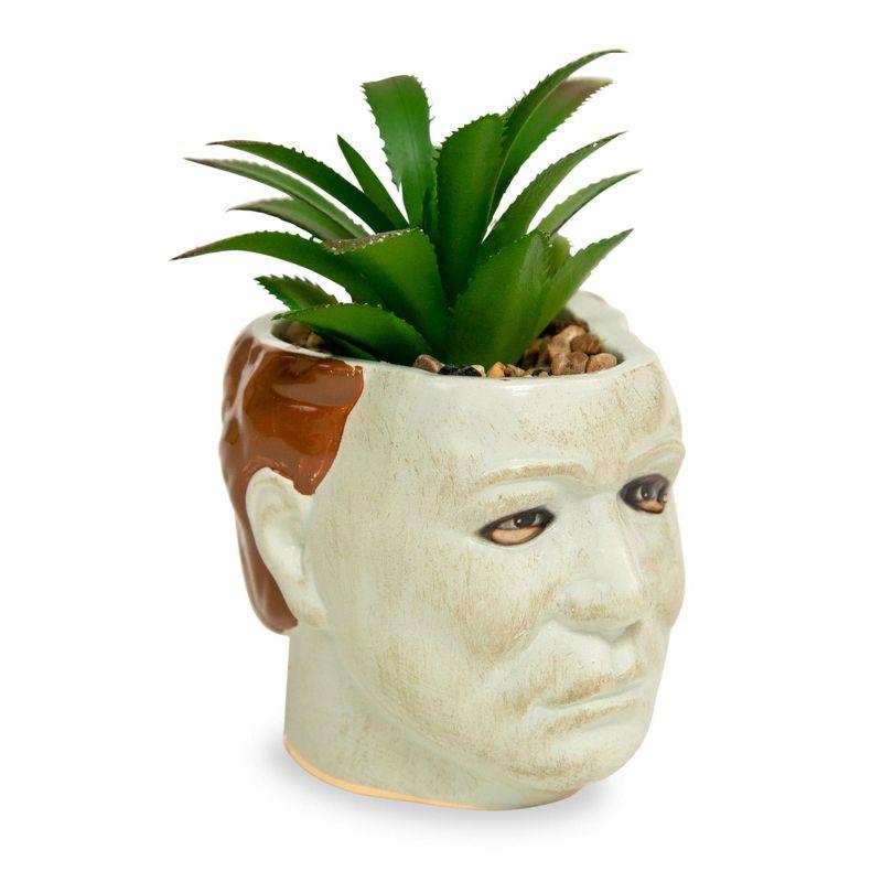 Silver Buffalo Halloween Michael Myers 3-Inch Ceramic Mini Planter With Artificial Succulent