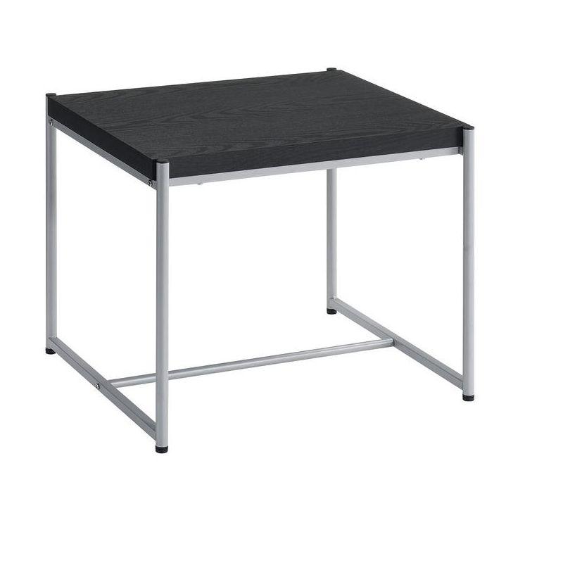 HOMLUX Industrial 3 PCS Coffee Table Set Rectangular Sofa Table and 2PCS End Tables,Black