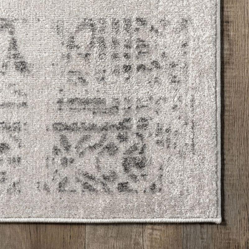 Nuloom Arlena Medallion 8x10 Indoor Area Rug for Living Room Bedroom Dining Room Kitchen, Grey/Ivory