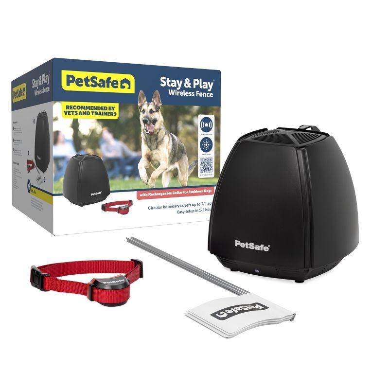 PetSafe Stay & Play Wireless Fence for Stubborn Dogs with Adjustable Collar