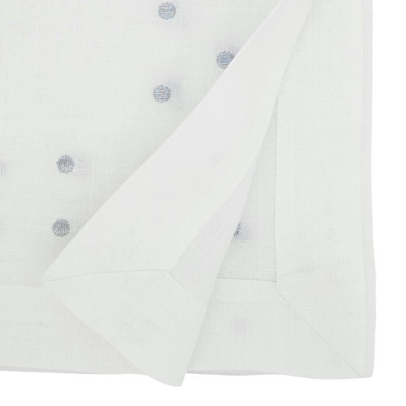 Saro Charming Embroidered Dots Table Runner