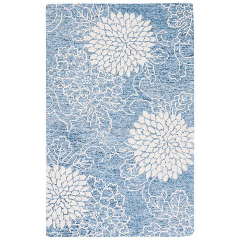Jardin JAR602 Hand Tufted Area Rug - Blue/Ivory - 5'x8' - Safavieh.