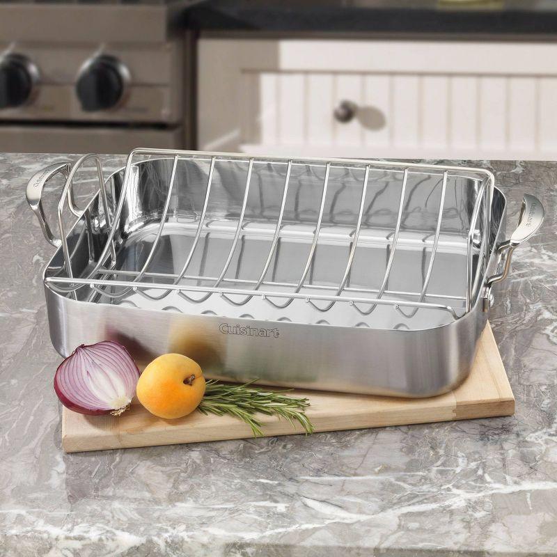 Cuisinart 16" Stainless Steel Tri-Ply Roasting Pan with Rack