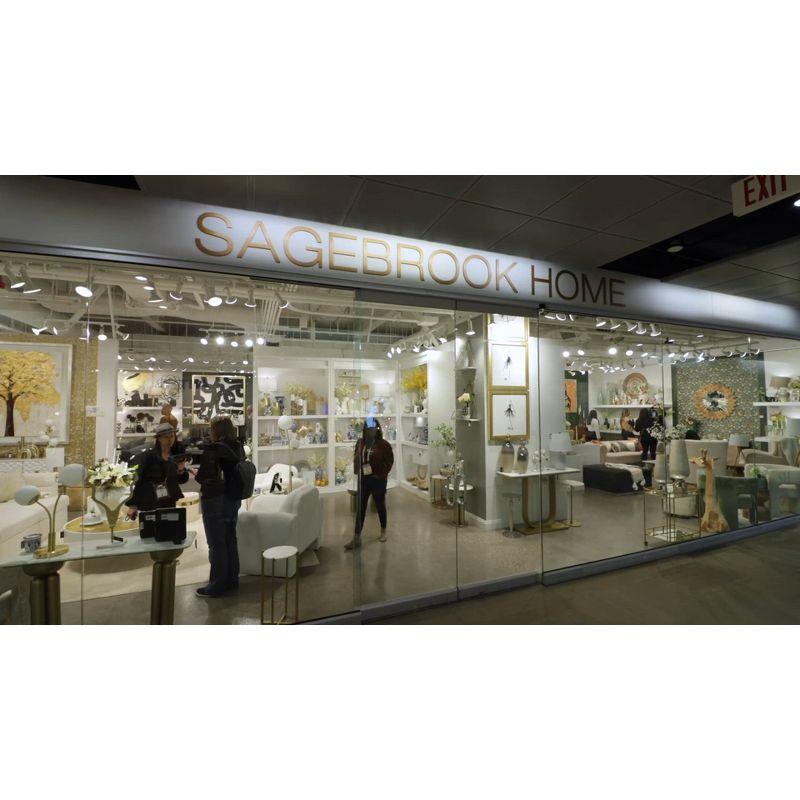 Sagebrook Home 2pc Ceramic Indoor Outdoor Planter Pots with Saucers Aqua: Hand-Painted, Rust-Resistant, Freestanding Set