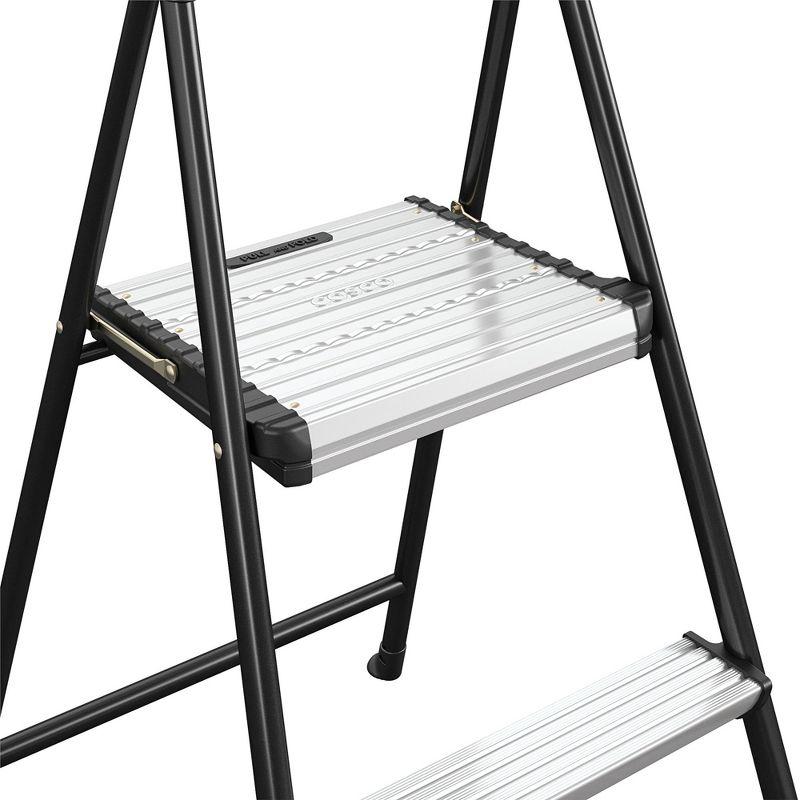 COSCO 2-Step Aluminum Folding Step Stool with Rubber Hand Grip