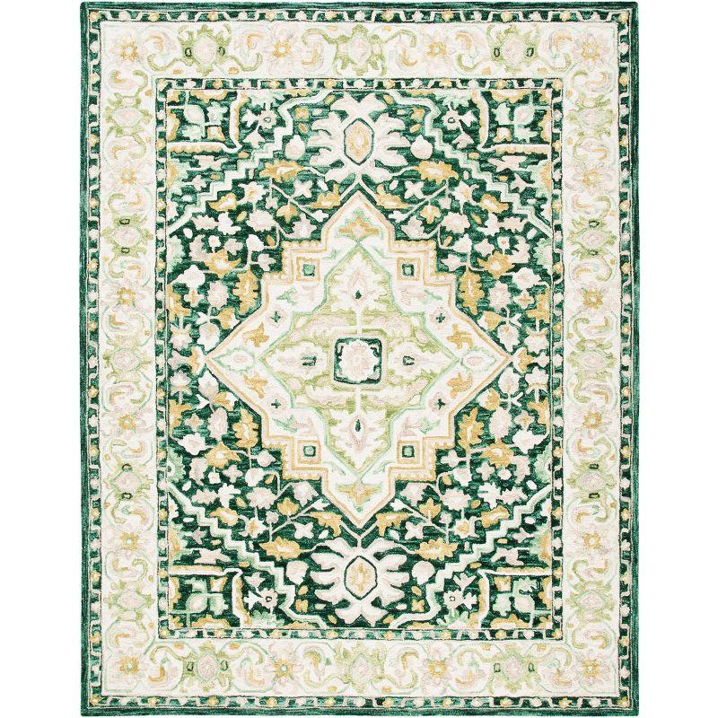 Aspen APN705 Hand Tufted Area Rug - Green/Ivory - 8'x10' - Safavieh.