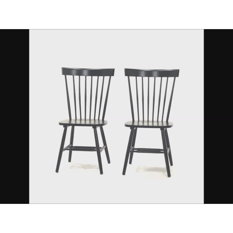 2pk New Grange Spindle Back Chairs Black - Sauder: Solid Wood, Unupholstered, Set of Two