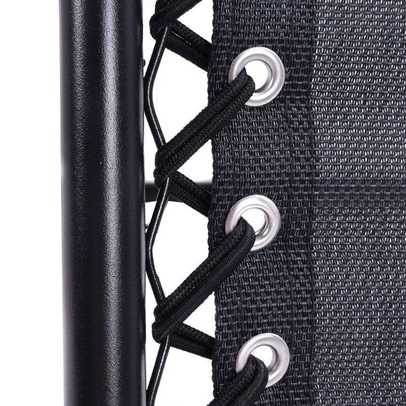 Costway 2 PCS Zero Gravity Chairs Lounge Patio Folding Recliner Outdoor Black with Cup Holder Black