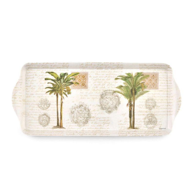 Vintage Palm Study Durable Melamine Sandwich Tray - 15.25" x 6.5"