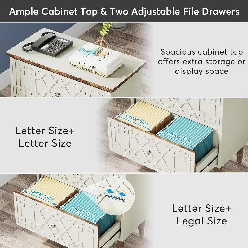 Tribesigns Wooden 2 Drawer Lateral File Cabinet