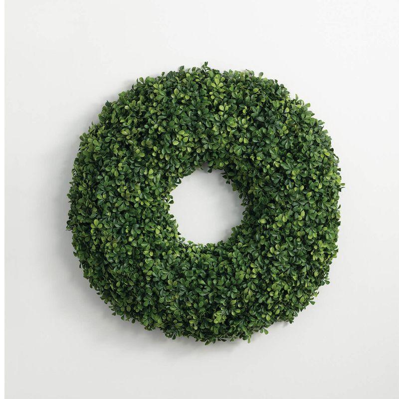 Sullivans Artificial Boxwood Wreath 30"H Green