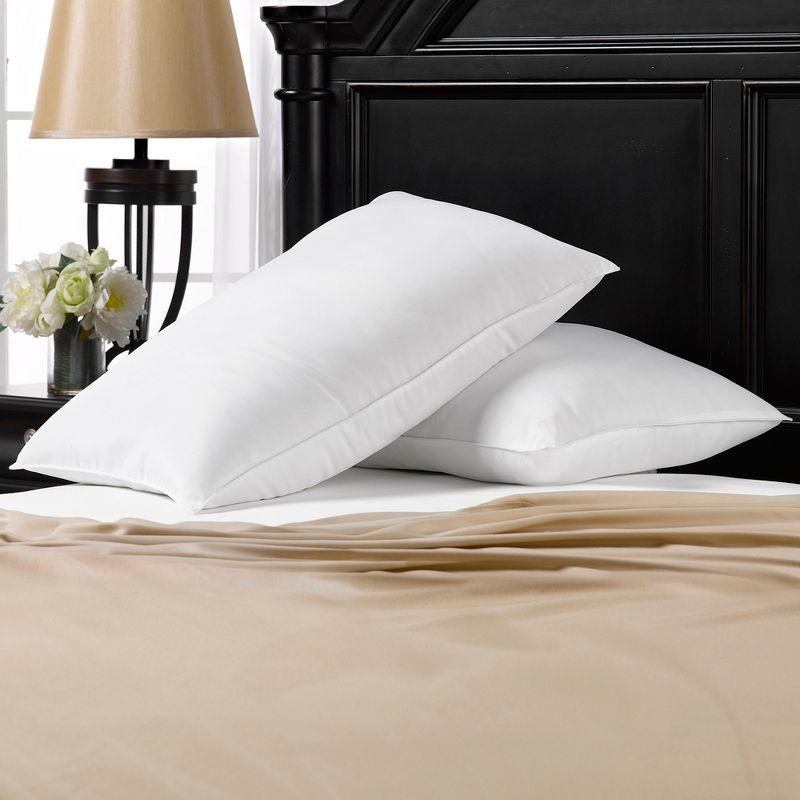 Superior Cotton Blend Superior Down-Like SOFT Stomach Sleeper Pillow (Set of 2)