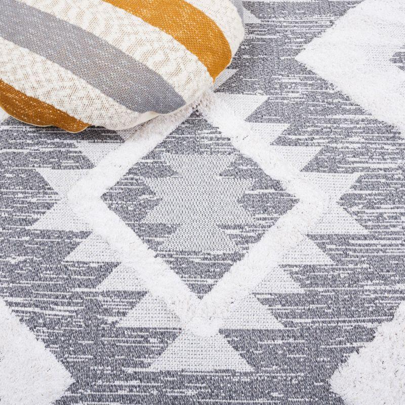 Augustine Boho-Mod Gray Synthetic 8' x 10' Area Rug