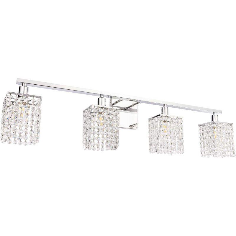 Elegant Lighting Phineas 4 light Chrome and Clear Crystals wall sconce