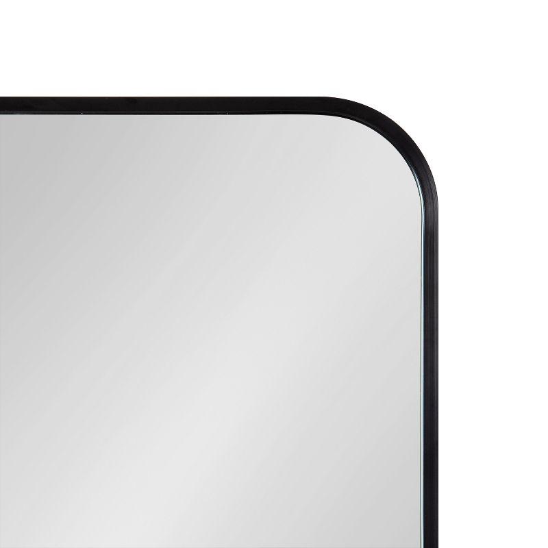Kate and Laurel Zayda Radius Rectangle Framed Wall Mirror, 30x42, Black