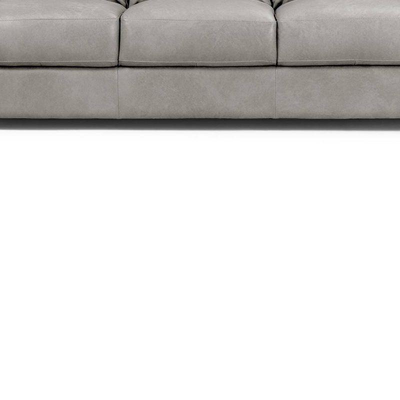 91" Cornelia Sofa Beige Leather - Acme Furniture: Sturdy Wooden Frame, Removable Cushions, Tufted Design