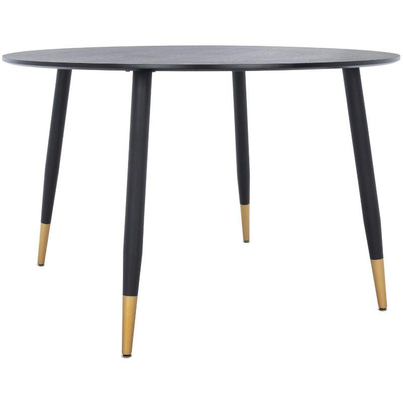Kamala Round Dining Table - DTB5807A - Black/Gold - Safavieh