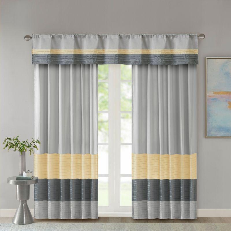 Madison Park Amherst Polyoni Pintuck Single Window Valance & Reviews | Wayfair