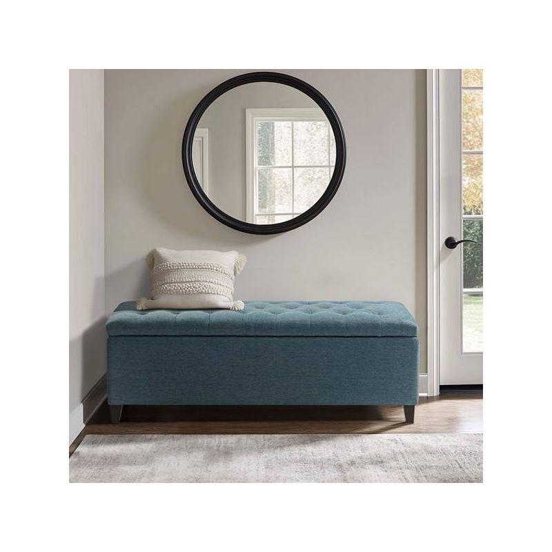 Selah Tufted Top Storage Bench Blue - Madison Park