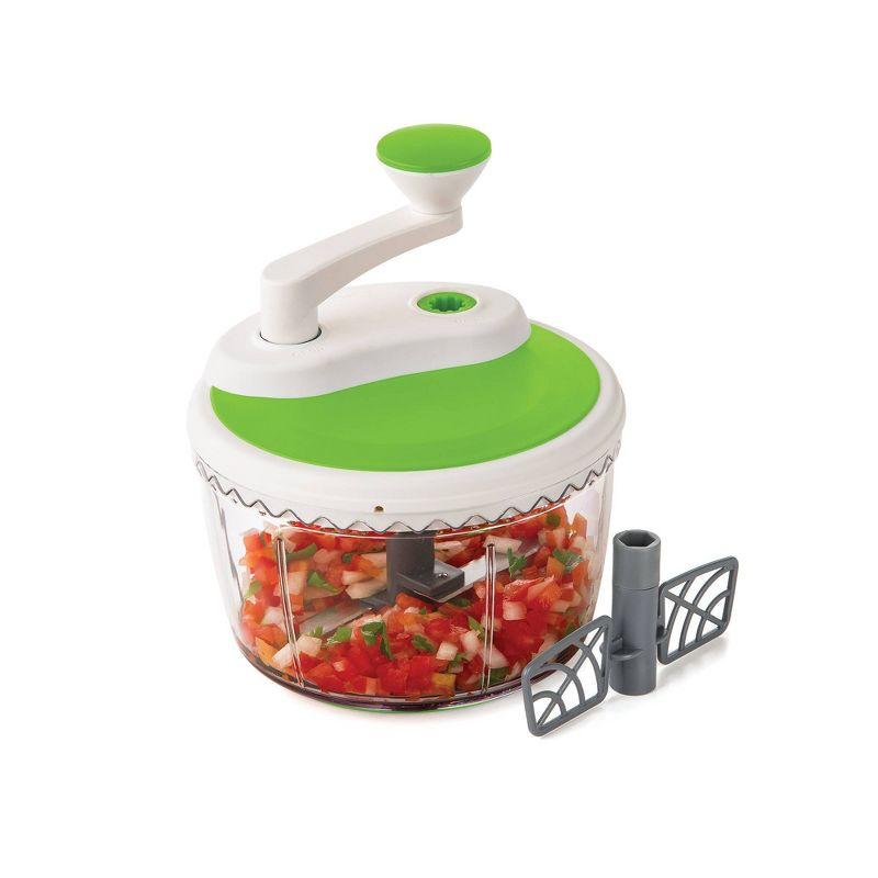 Prepworks Dual Speed Chop and Whip: Manual Food Chopper, Dishwasher-Safe, Polyoxymethylene & Stainless Steel, 5-Piece Set