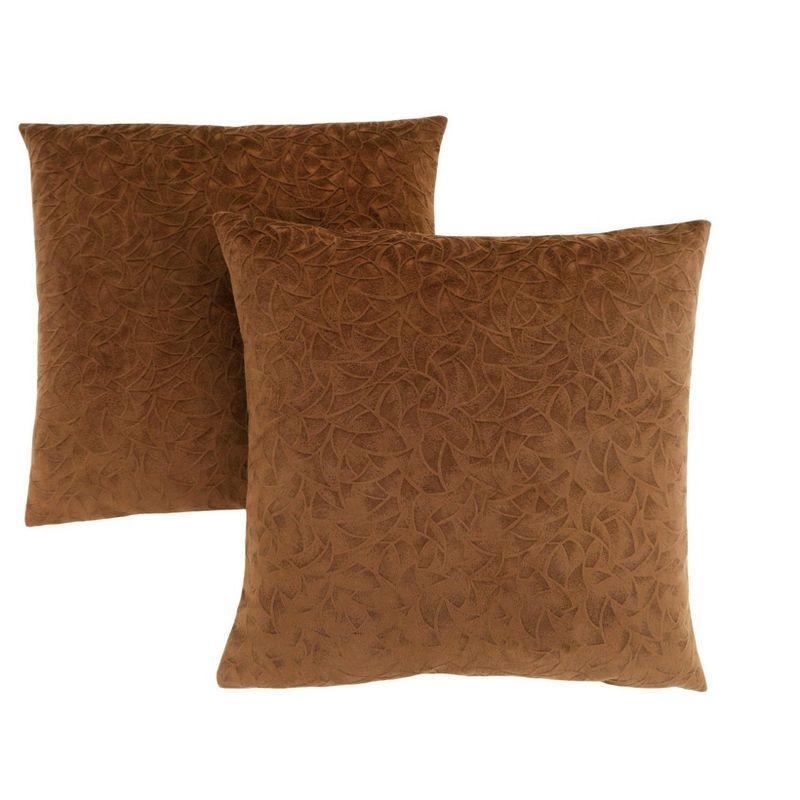 Monarch Specialties Inc. Pillows, Set Of 2, 18 X 18 Square, Insert Included, Accent, Sofa, Couch, Bedroom, Polyester (Set of 2)