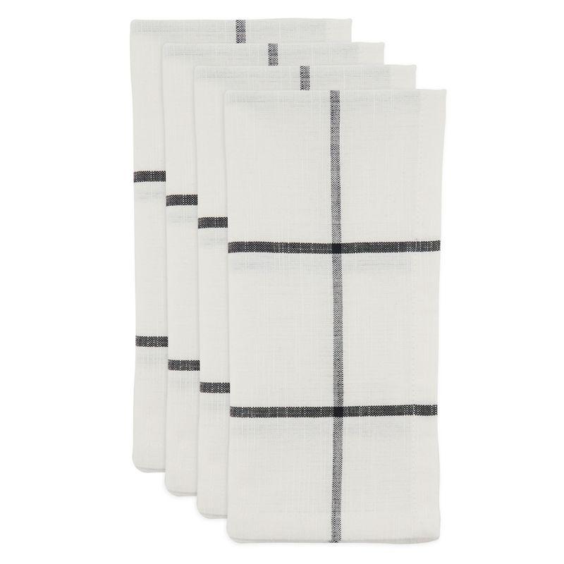 Saro Lifestyle Simple Plaid Table Napkins (Set of 4)