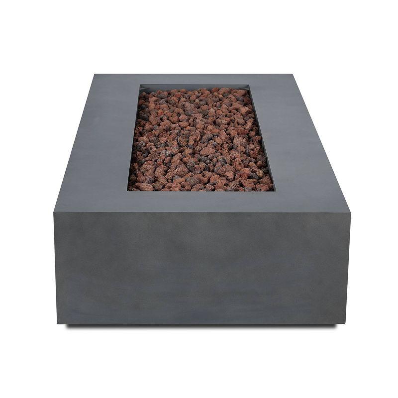 Aegean 70" Rectangle Fire Table with Natural Gas Conversion Kit - Weathered Slate - Real Flame