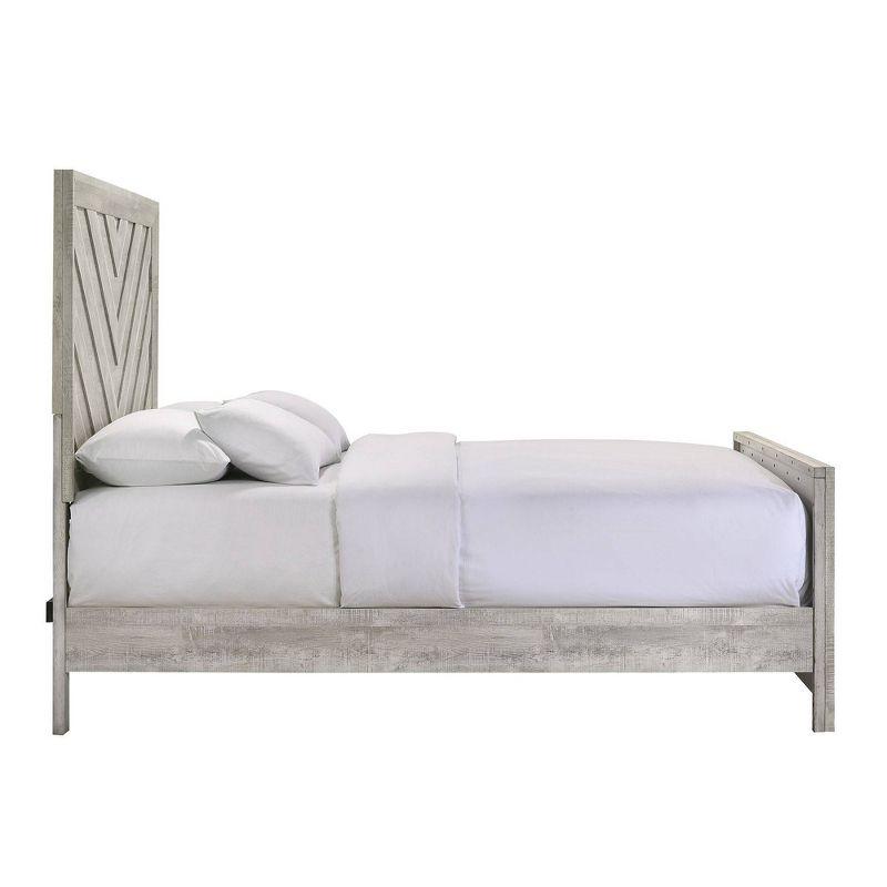 Picket House Furnishings King Keely Panel Bed White: Contemporary Style, MDF Construction, Requires Box Spring