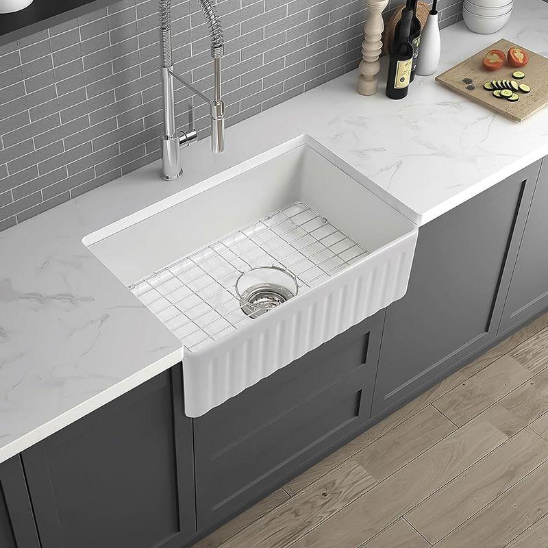 Fireclay Kitchen Sink - Single Bowl